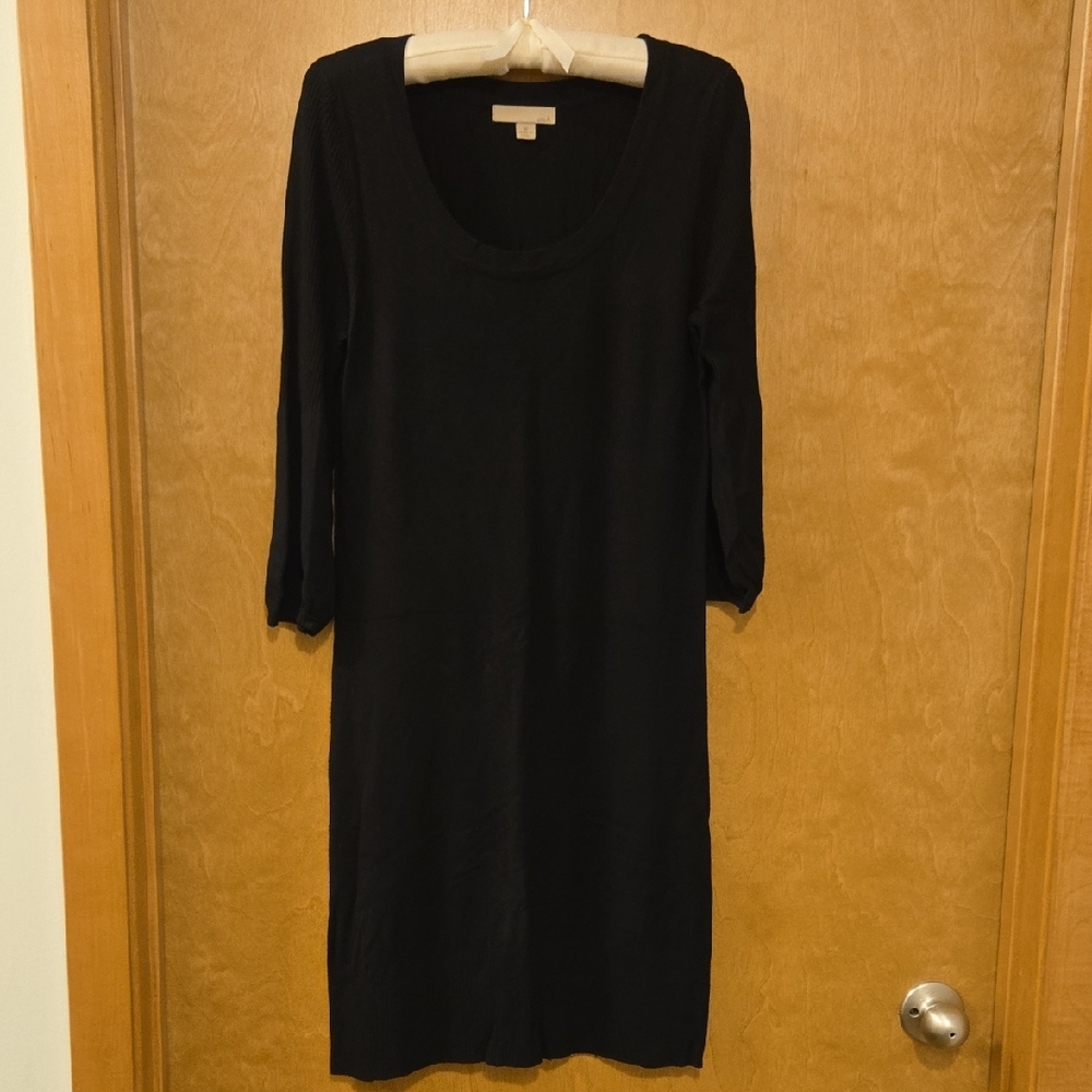 One A Classic Black Long Sleeve Dress